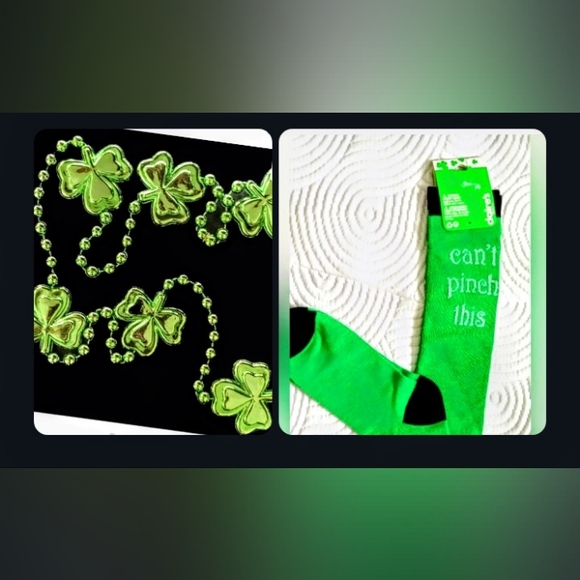 Claire's Accessories - 🍀☘️ Long Socks & Clover Necklace ☘️🍀